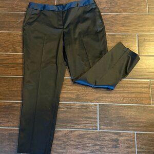 Black Adrianna Pappell Satin Dress Pants | Size 12